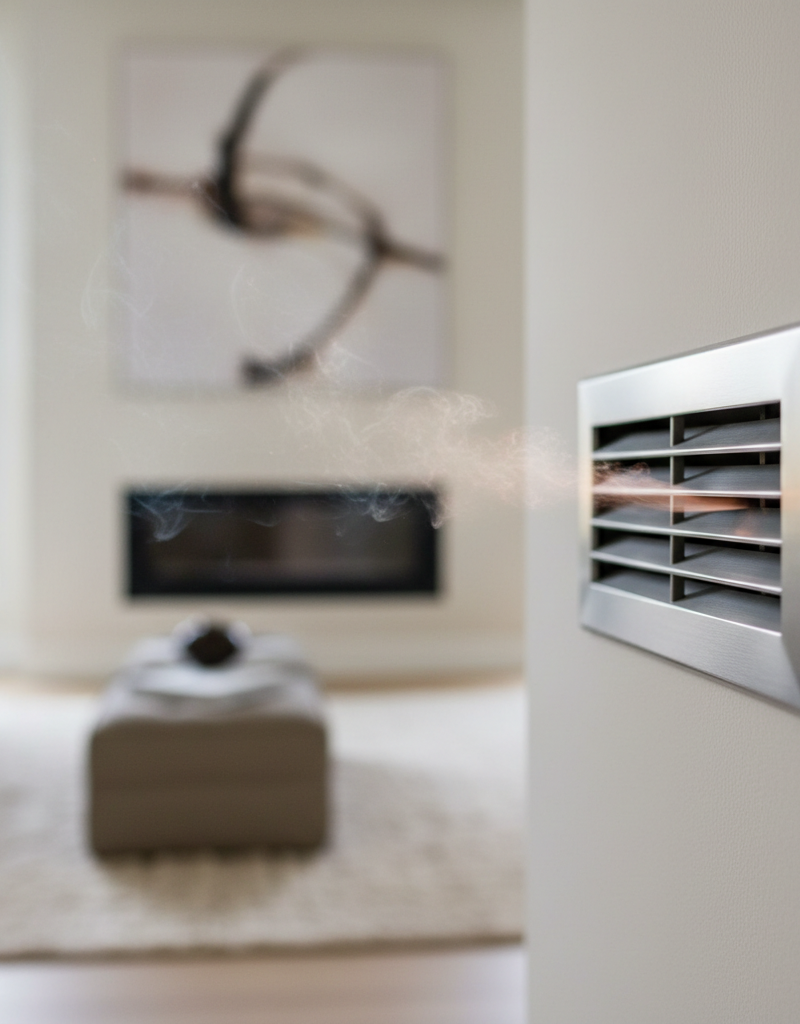 Burning dust smell coming from a home's heating vent