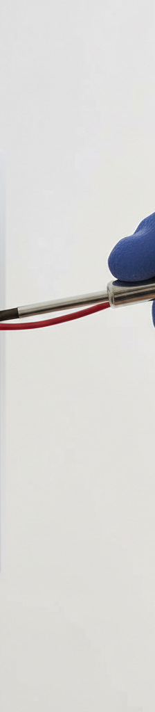 Homeowner troubleshooting a doorbell chime unit with a screwdriver, tightening wires.