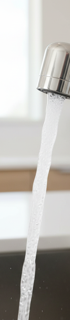 Kitchen sink sprayer with strong water pressure, illustrating a successful repair.