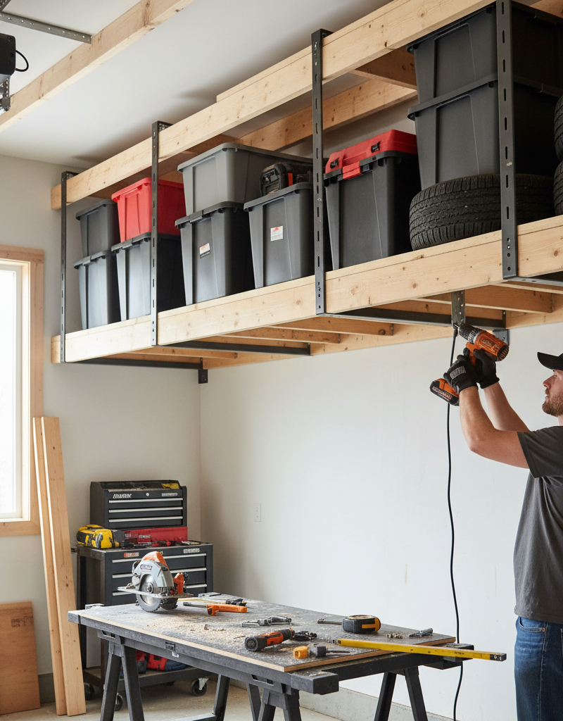 Unlock Hidden Space: Build Serious Garage Overhead Storage