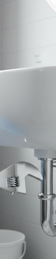 Person cleaning a bathroom sink P-trap to remove bad smells