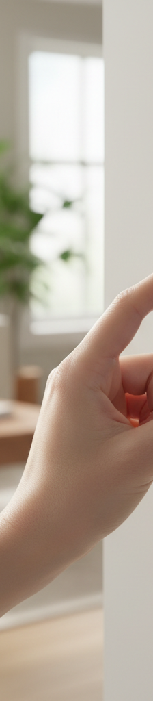 Hand adjusting a digital thermostat that shows the room is colder than the set temperature