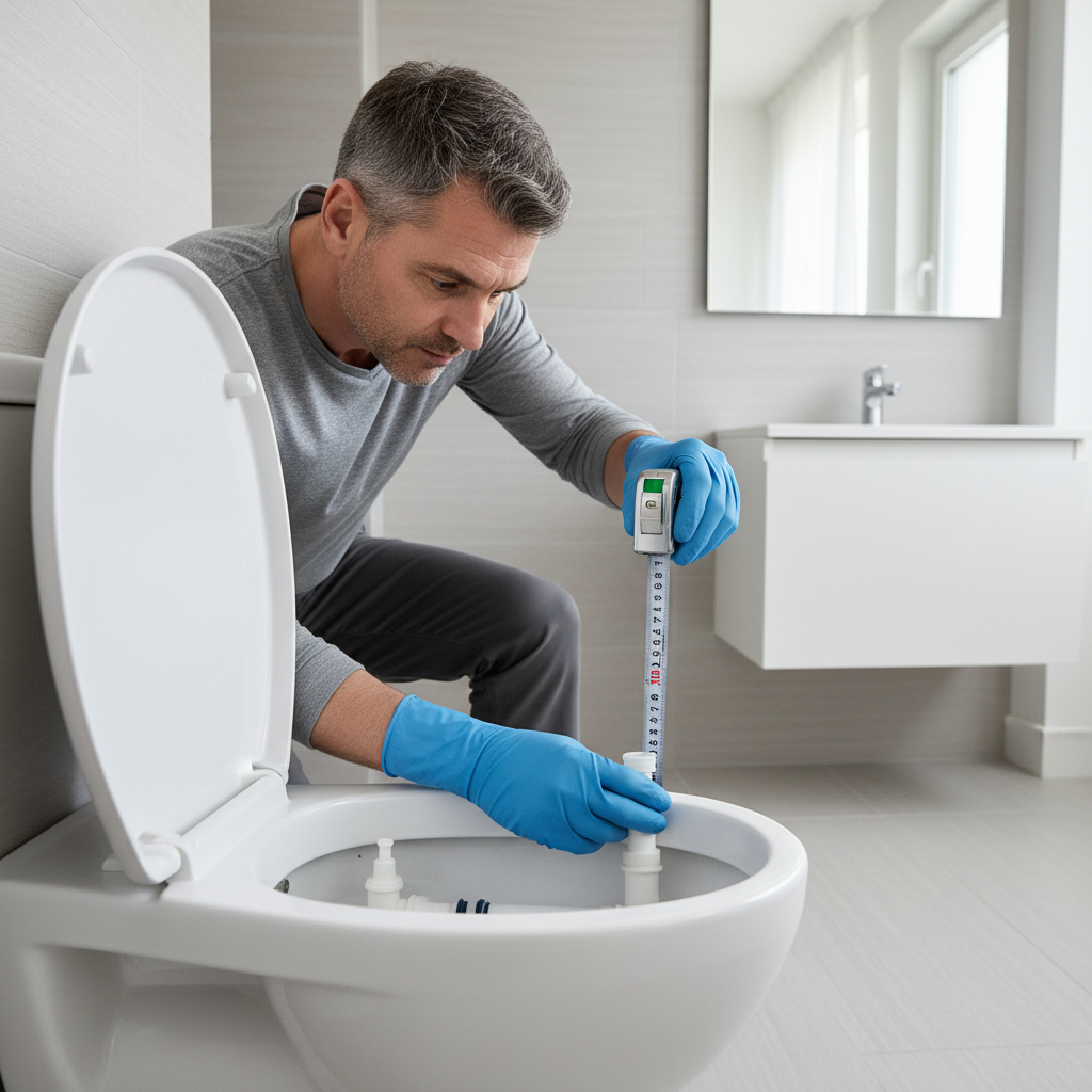 Homeowner inspecting toilet tank water level to diagnose recurring clogs